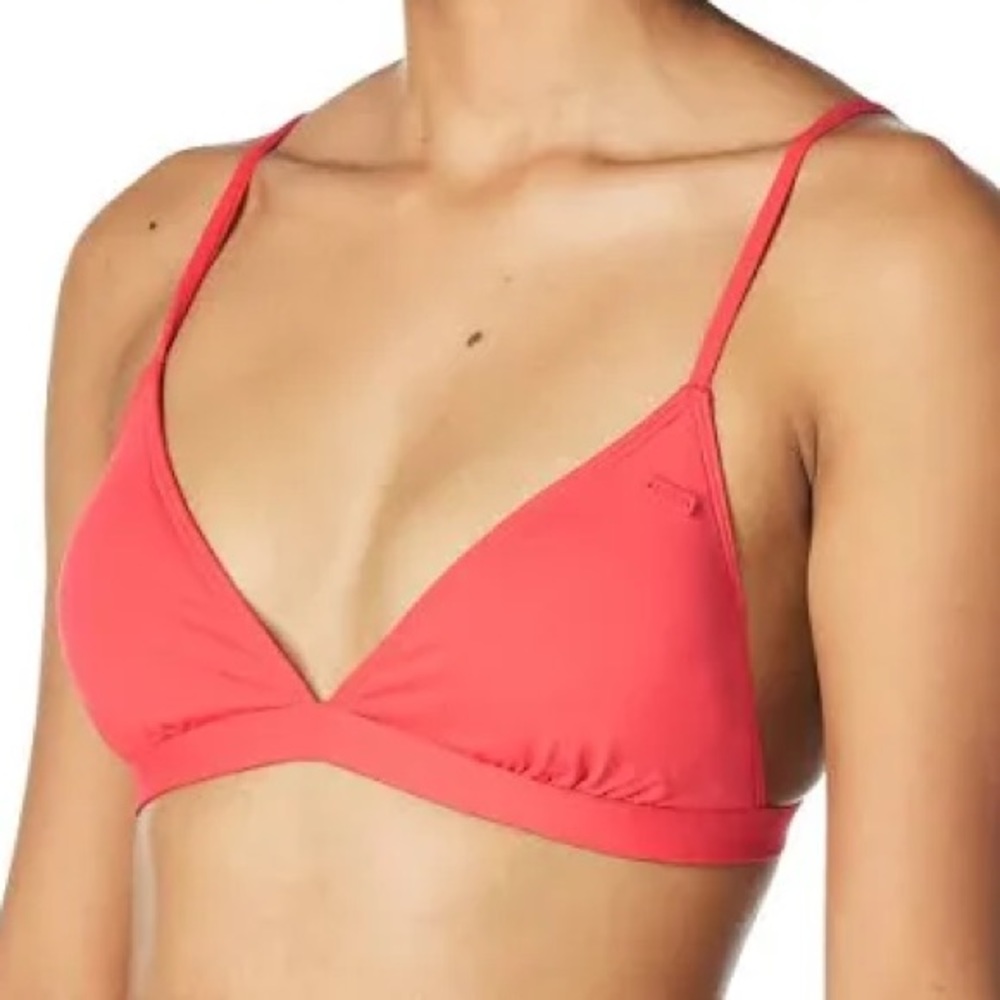 Roxy XSmall Top Bikini SD Beach Classics Fixed Triangle Bikini Top in melon NWT